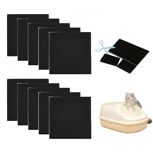 10 Stück Katzentoilette Aktivkohlefilter, Hochsaugfähiger Katzenklo Kohlefilter, Aktivkohlefilter Katzenklo, geeignet für Katzentoiletten und Kompostbehälter zur Geruchsreduzierung