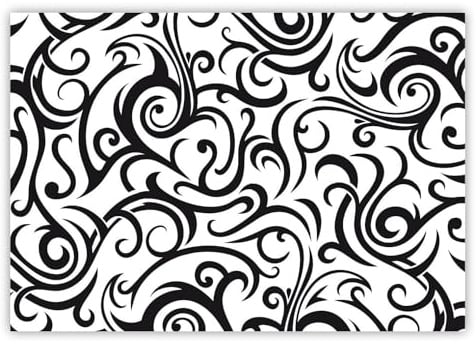 LYSCO Geschenkpapier Geschenke schönes Motiv schwarz weiße Ornamente Mustern (GES-503), in verschiedenen Motiven verfügbar (DIN B3 (500 x 350 mm) - 24 Stück)