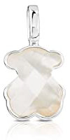 TOUS Silberanhänger für Damen mit Bärenmotiv aus facettiertem Perlmutt, 1,5 cm, elegant und schlicht, Farbkollektion.