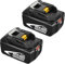 [2 Packs] Boetpcr BL1850B 18V 5.0Ah Batterie de remplacement pour Makita BL1850B BL1850 BL1860 BL1860B BL1840 BL1830 BL1815 BL1835 BL1845 LXT-400 Outils électriques sans fil avec indicateur