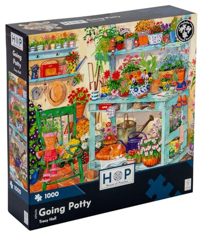 House of Puzzles 1000 Piece Jigsaw Puzzle - Going Potty | Artist Illustrated, Scenic Landscape, Deluxe Puzzle Gift for Adults