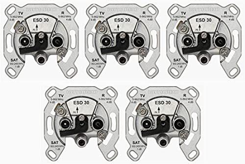 Kathrein ESD 30 Antennen-Steckdose 3-fach (TV, Radio, Sat, Einzelanschlussdose) (5 Stück)