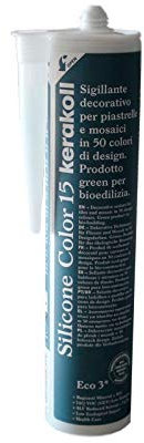 KERAKOLL SILICONE COLOR - 15 Cartuccia da 310 ml di sigillante decorativo per piastrelle e mosaici