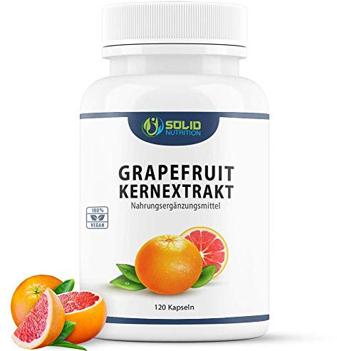 Grapefruitkernextrakt Kapseln I EXTRA HOCHDOSIERT - 120 Stück à 550mg Extrakt - Vorrat für 4 Monate I Natürlich, Vegan und ohne Zusatzstoffe - Premium Qualität aus Deutschland