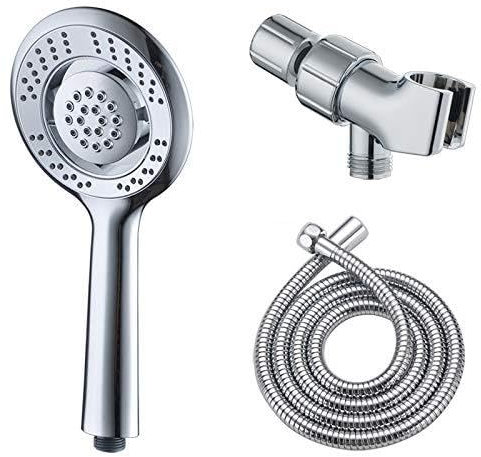 Douchette à main Ensemble de douche électrolytique ABS pomme de douche économiseuse d'eau sous pression oxygénée Ensemble de trois pièces 25CM