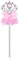Lovelyshop Baguette de princesse en métal diamant rose avec nœud papillon pour enfants