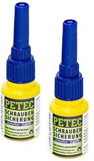 Petec Schraubensicherung mittelfest 2x 10g Flasche 91010 Schraubenkleber Flasche