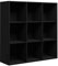 vidaXL Bücherregal mit 9 Fächern Standregal Wandregal Büroregal Regal Aktenregal Bücherschrank Aufbewahrungsregal Schwarz 98x29x97,5cm Holzwerkstoff