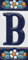 Carreau de carrelage en céramique pour la maison avec chiffres et lettres Motif floral Bleu (lettre B)