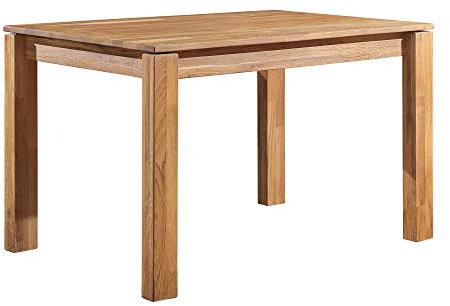 Nordic Story Esstisch Mauritz 4 (eckig) • Holztisch aus Massivholz (Eiche) • Rustikaler Tisch für Küche & Esszimmer • Eiche Natur • Tisch (180 x 90 x 75 cm) • 6-8 Personen