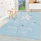 HomebyHome Kurzflor Kinderteppich für Jungen und Mädchen 140 x 200 cm Blau Stern Design - Waschbarer Teppich Extra Weich und Antiallergen - Teppich für Kinderzimmer, Babyzimmer und Spielzimmer