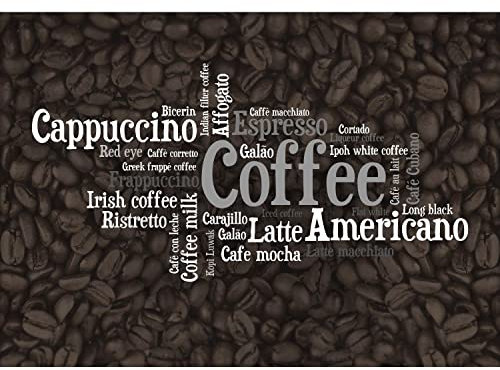 Runa Art Fototapete Küche Kaffee 352 x 250 cm Vlies Tapeten XXL Moderne Wandtapete Wohnzimmer Schlafzimmer Braun 9377011c