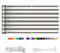 HERILIOS Balkon Sichtschutz, Balkonabdeckung 220 g/m² Innen Balkonverkleidung UV-Schutz (210Größen&21Farben) mit Ösen Kabelbinder und Kordel für Balkongeländer Terrasse,70X1000CM Grau-weiß gestreift