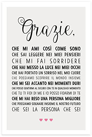 Regalo Frase Speciale, Stampa motivazionale, Idea Regalo Anniversario Per Fidanzati, Moglie e Marito, Arredamento Casa Soggiorno Salotto Ufficio Cucina, Poster in carta glossy premium (29.7x42)
