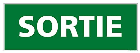 Signalétique.biz France Panneau Sortie Secours vert Signalisation Évacuation, PVC, Alu210 x 75 mm
