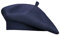 Gllutt Kaschmir-Baskenmütze, französischer Stil, dehnbar, einfarbig, beidseitig verwendbar, Cashmere Light Navy Blue, Einheitsgröße