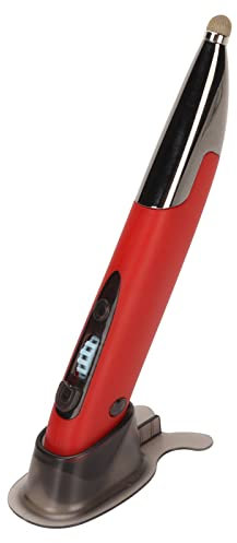 Souris Stylo Optique de Poche sans Fil, Bluetooth 2.4G sans Fil 2 en 1 Souris Stylo Numérique Rechargeable Lumineuse Rétroéclairée Souris Ergonomique Silencieuse pour PC Ordinateur Portable(Rouge)