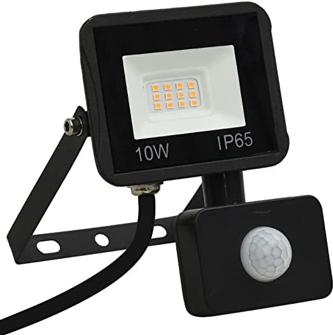 Tidyard LED-Fluter mit Sensor, LED-Sicherheitslicht, Flutlicht Außenstrahler, Arbeitsstrahler, Garagenlampe, LED Scheinwerfer, 10W Warmweiß