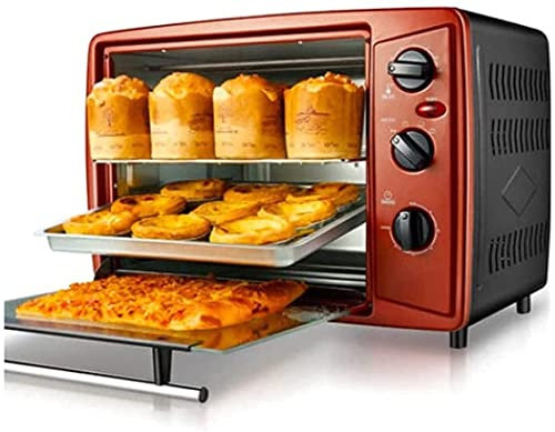 CAZARU Horno Tostador eléctrico de sobremesa, Gran Capacidad de 30 l, Totalmente automático, Horno de encimera, convección, Tostada de Acero Inoxidable, Cocina casera