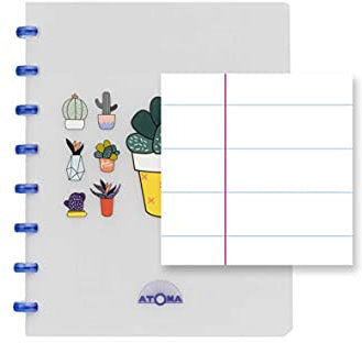 ATOMA Notizbuchsystem - Chill - A5 - Kaktus - Liniert