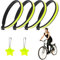TAFACE Lot de 4 colliers réfléchissants, pinces à pantalon avec 2 pendentifs en forme d'étoile, extensibles pour jogging, randonnée, camping, cyclisme, boucles de pantalon (jaune)