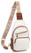VX VONXURY Brusttasche Damen, Vegan Leder Bauchtasche Umhängetasche Klein, Sling Bag mit Breiten Gurten für Outdoorsport Reisen Arbeiten Einkaufen