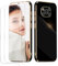 LENGRACE para Xiaomi Poco X3 Pro Borde Chapado Carcasa con 2 Protector Pantalla,Galvánico Silicona TPU Anti-Choque Antigolpes Funda-Negro