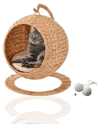 Rohrschneider runder Hängesessel für Katzen | Katzen Hängematte als Katzenbett | besonderes Katzenbett hoch | Katzenkorb modern| It-Piece Cat | Katzensofa hängend | stylische Katzenhöhle | Katzennest