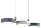 Luminaire Nordic Drum Cluster LED Suspension 3 Têtes Lustre En Métal Coloré Dimmable Suspendu Luminaire De Plafond for Salle À Manger Bar Comptoir Chambre Café Restaurant ( Color : G+white+green )