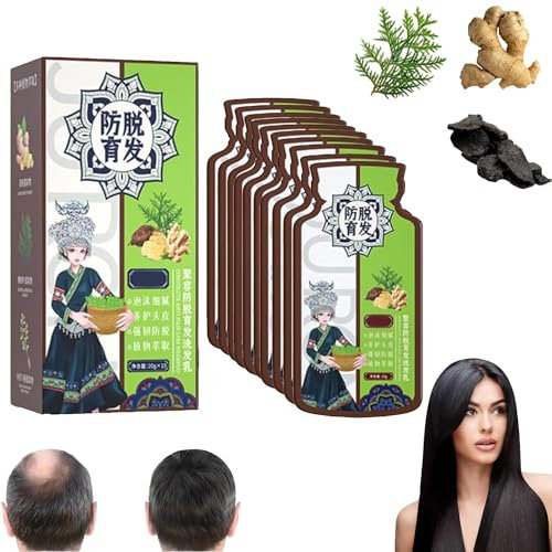 Ginger Plant Extract Anti-Hair Loss Hair Shampoo, Ginger Shampoo for Hair Growth, Ginger Plant Extract Hair Shampoo (1box)