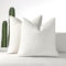 ROMANDECO Boucle dekorative Kissenbezüge für Couch, 61 x 61 cm, Weiß, 2 Stück