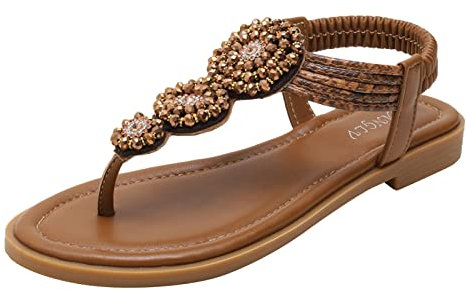 TYUIOP Sandali Cuoio Donna Bassi Sandali Donna Comodi Pianta Larga Pantofole Antiscivolo Donna Infradito Donna Estive Sandali Con Zeppa Donna Ciabatte Zeppa Donna Estive