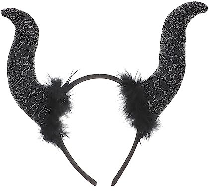 SOIMISS Horn Headband Demon Horns Headband Halloween Hair Accessories Ram Horns Headband Halloween Headpiece Halloween Headband Halloween Hair Hoops Halloween Costume Accessory Fabric