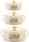 Rishabh Insulated Hot pot Casserole Hot & Cool Food Serving Dish with Lid, Double Wall. Stainless Steel Inside Set of 3 (Size 800,1200 &1700 ml) (Cream)