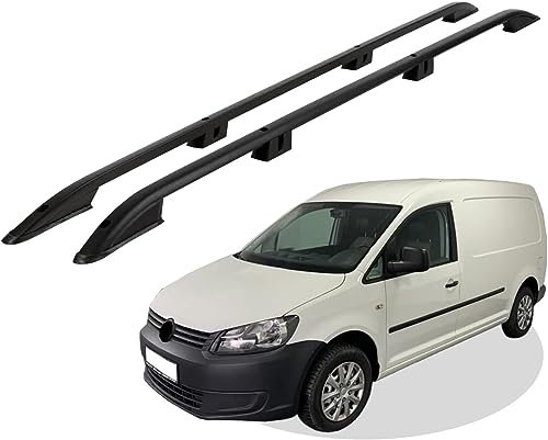 gxybr Dachgepäckträger Aluminiumlegierung Seitenstangen für VW Caddy 3 Maxi 2010-2020, Dachträger Gepäckträger Seitenstangen Schienen Dachreling
