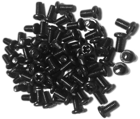 Kado 40pcs Cross Pan Head Screws M4-0.7 x 10mm Black, Phillips Screws M4x10 Stainless Steel Round Head, for Monitor Arm Mounting Wall Mounting Hardware Fastening Accessories