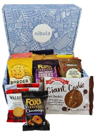 Luxury Biscuit Gift Hamper | Nibula Treats | Includes Borders, Shortbread, Chocolate Biscuits, and many more | Ideal For Christmas and other occasions