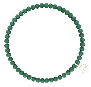 Lizas Schmuckarmband Nashville Armband Perlenarmband 4mm viele Farben (dunkelgrün)