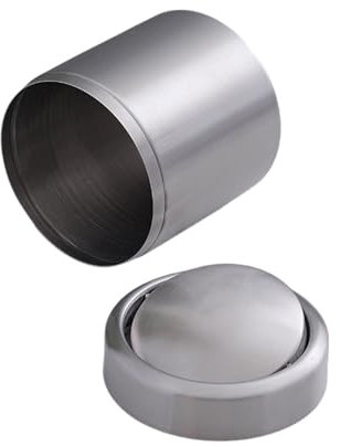 Supoion Edelstahl-Mülleimer, kleiner Aufsatz-Mülleimer, 1,5 l, Mülleimer mit/ohne Schwingdeckel, Tischabfalleimer für Büro