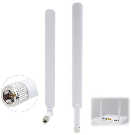 2 Pacchi Antenna 4G LTE SMA Maschio Bianca 10dBi Compatibile con B310 B593 B593S-850 B880 B890 4G LTE CPE Router, ZTE, Cellular Trail Cameras Extender, Hotspot Mobile (Bianco)