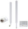 2 Pacchi Antenna 4G LTE SMA Maschio Bianca 10dBi Compatibile con B310 B593 B593S-850 B880 B890 4G LTE CPE Router, ZTE, Cellular Trail Cameras Extender, Hotspot Mobile (Bianco)
