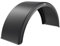 1 garde-boue Dommar en plastique - 45 x 135 cm - Pour remorque légère et voiture - Robuste - Noir