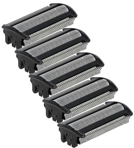 vhbw 5x Ersatz-Scherköpfe kompatibel mit Philips Click & Style S500/700 BG2040/34, BG20xx Elektrorasierer, Schwarz Silber