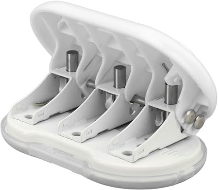 Robuster 3 Loch Stanzer f r Papier ergonomischer Handlocher f r B ro Schule Pr zises DIY Werkzeug zur perfekten Organisation von Aktenordnern und Dokumenten
