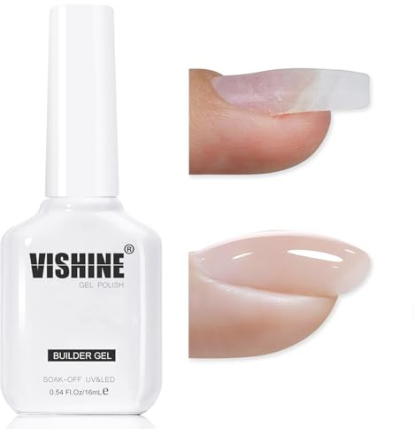 Vishine UV-Baugel – 16 ml, 8-in-1 Jelly Nude für Nagelverlängerung und Modellage, Stärkung gebrochener Nägel, UV/LED Reparatur-Maniküre, Nail Art – E057