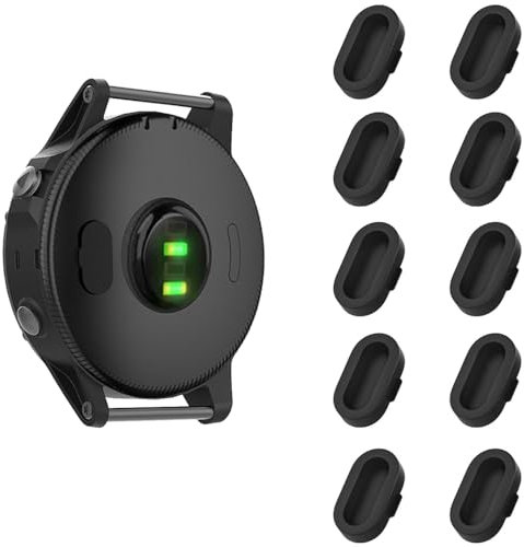 Silikon Staubstecker für Garmin Forerunner 45/55/165/245/255/265/745/935/955/965, Approach s60/s62/s50/s10/s12/g12, Swim 2/Vivosmart 5/Enduro/Vivomove Style Ladegerät Port Anti Staub Stecker (10)