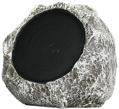 Pesoncarl Altavoces de Roca al Aire Libre 9x7x7 '' Altavoces inalámbricos al Aire Libre de energía Solar Resistente Agua Recargable para Parques de Villas de Patios de jardín