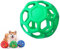 Roller-Hundespielzeug, Leckerli-Ball, langlebiges Gummi-Hundespielzeug, Kau-Leckerli-Dosierung, Hundeball, interaktives, weiches Spielzeug für Welpen, Indoor-Spiel-Trainingszubehör (grün)