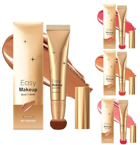 Halo Glow Blush, Stick Contour Liquide, Surligneur De Contour, Formule Légère, Application Lisse, 15 Grammes, Rose, Orange, Rouge Pêche, Brun Foncé, Pour Femmes