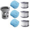 WIIYENA Filter-Ersatz-Set für Miweba aufblasbare Pools, Whirlpool-Wanne mit 3 Filtern, 1 Halterung, 3 Netzbeuteln, kompatibel mit allen Mspa-Modellen